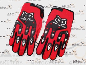 Rękawice dziecięce Cross Quad Off-Road czerwono czarne Rozmiar M