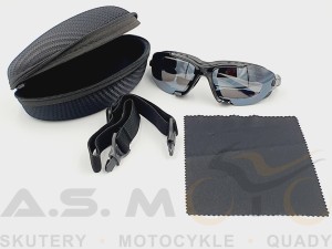 Okulary przeciwsłoneczne motocyklowe czarne 