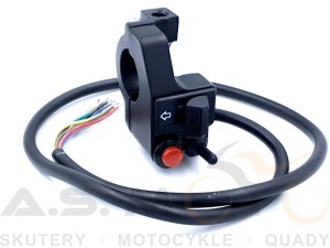 Przełącznik uniwersalny na kierownicę quad ATV czarny