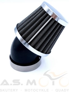 Filtr stożkowy 42mm 45 stopni skuter, cross, motocykl, motorower, quad ATV UTV