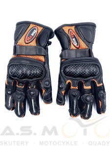 Rękawice motocyklowe ZAH-2003 czarno-pomaranczowe rozmiar XL