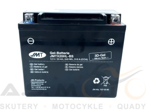 Akumulator żelowy JMT JMTX20HL-BS 12V 20 AH Quad ATV Goes, Harley-Davidson, CAN-AM, Yamaha Grizzly + kaucja 30 zł