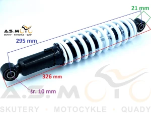 Amortyzator przedni Quad ATV 110, 125 z regulacją 295mm biały