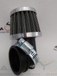 Filtr powietrza stożkowy uniwersalany o średnicy 38 mm kąt 90 stopni chrom