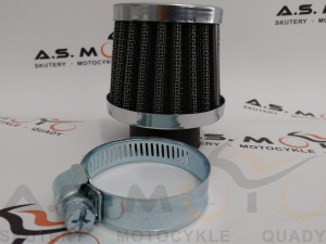 Filtr powietrza stożkowy uniwersalny o średnicy króćca 28 mm chrom