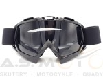 Gogle motocyklowe Cross Quad czarny połysk przyciemniane