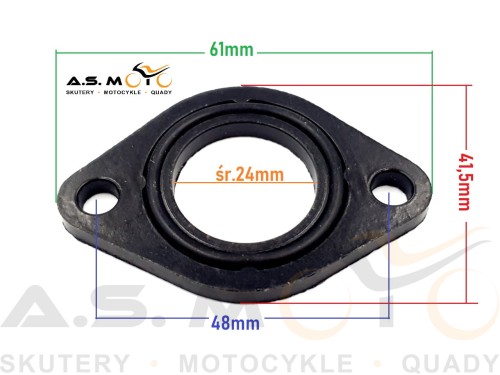 Podkładka-ebonitowa-króćca-kolektora-ssącego-gaźnika-Quad-Cross-125-silnik-154FMI-wymiary.jpg