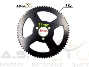 Zębatka tylna tył mini Quad E-ATV Pocket Bike z68, na łańcuch 25H