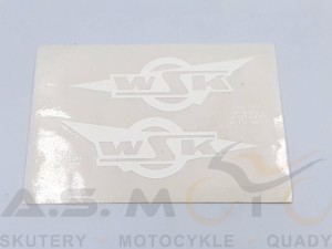 Naklejka WSK biała kpl. 2szt