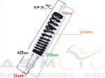 Amortyzator przód przedni Quad ATV 150, 200 Fuxin Diablo 395mm z regulacją