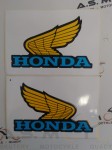 Naklejka HONDA skrzydła żółte prawa lewa strona 