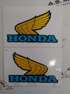 Naklejka HONDA skrzydła żółte prawa lewa strona 