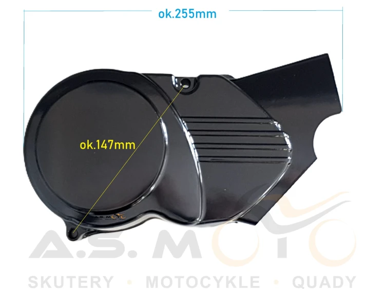 Pokrywa-zębatki-dekiel-zapłonu-do-Crossa-125-110–czarna-lewa-strona-wymiary-sklepasmoto-pl.jpg