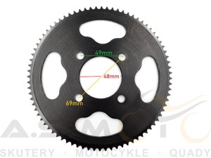 Zębatka tylna tył mini Quad E-ATV Pocket ATV z80 na łańcuch 25H Liya M11 Asix M11e