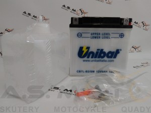 Akumulator Unibat 12V8AH CB7L-B2/SM obsługowy PRAWY + do quada 250 + kaucja 30 zł