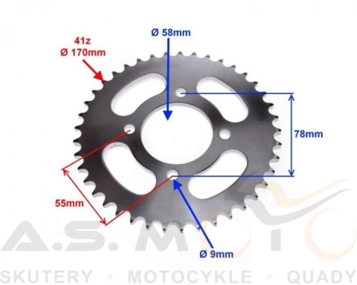 Zębatka-Tylna-Chiński-Motorower-428-41-zębów-Junak-901-Benzer-Shaft-50-tył (2).jpg