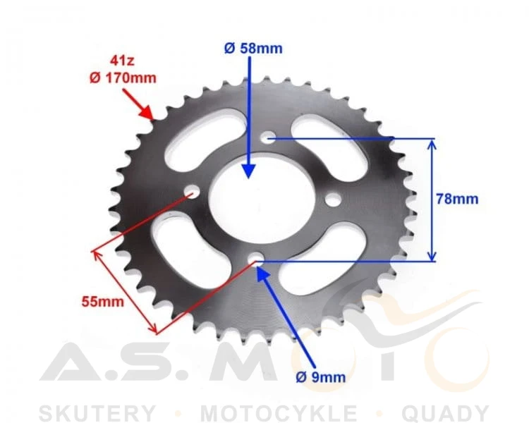 Zębatka-Tylna-Chiński-Motorower-428-41-zębów-Junak-901-Benzer-Shaft-50-tył (2).jpg