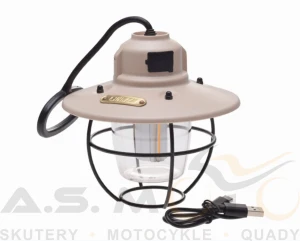 LAMPA CAMPING - LATARKA RETRO TURYSTYCZNA KOLOR BEŻOWY