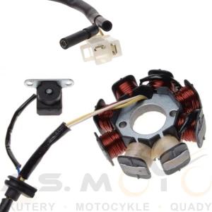 Uzwojenie iskrownik stator prądnica Skuter 50 4T GY6 8 cewek