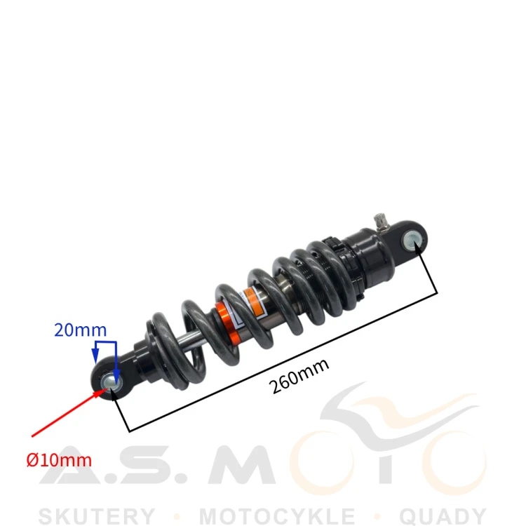 AMORTYZATOR TYŁ CROSS ASIX XB28 125CC 26CM CZARNY OLEJ-GAZ  (1).png