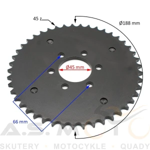 ZĘBATKA TYLNA DO QUADA XTR HUMMER 150cc 428 Z45 TYŁ QUAD 150cc 