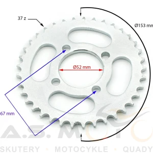 ZĘBATKA TYŁ 428 37z CROSS 125 TYLNA DO CROSSA XTR 607 KXD 607 