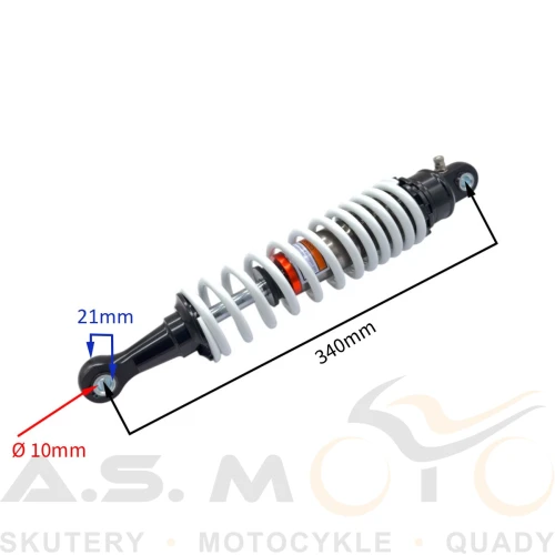 AMORTYZATOR PRZÓD QUAD ATV ASIX MAGNUM 250CC 34CM FI10 BIAŁY OLEJ-GAZ (1).png