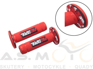 MANETKI KIEROWNICY CL-007 GUMOWE CZERWONE GRIPY CROSS