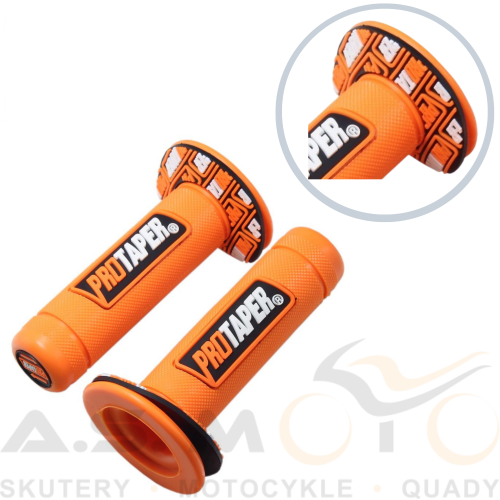 MANETKI KIEROWNICY CL-009 GUMOWE POMARAŃCZOWE GRIPY CROSS KTM ASIX.png