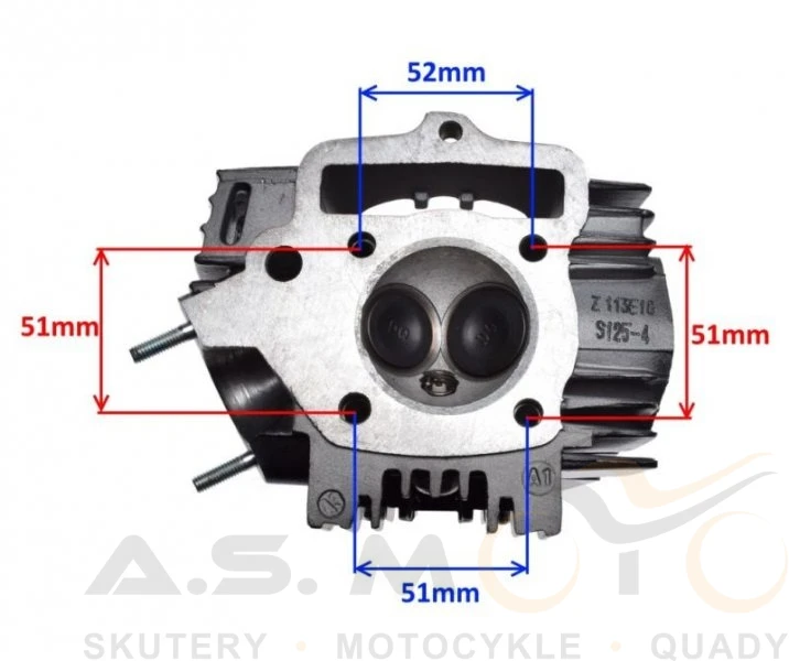 GŁOWICA KPL CYLINDRA SILNIK 154FMI ATV QUAD CROSS 125 ŚR.TŁOKA 54MM (2).jpg