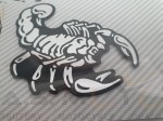 NAKLEJKA EMBLEMAT ZNACZEK ODBLASK SKORPION CZARNY