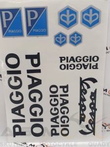 Naklejki PIAGGIO napisy logo VESPA 