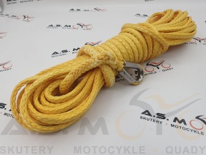 Lina syntetyczna 6 mm do wyciągarki żółta 3800 kg 