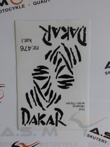 NAKLEJKA DAKAR CZARNA 