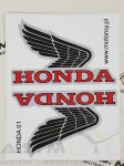 Naklejka HONDA skrzydła czarne 