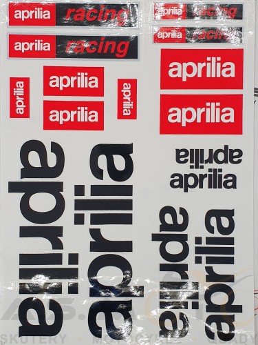 naklejki aprilia czarne, naklejka, logo.jpg