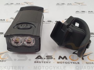 Lampa rowerowa przednia 2x 0,5Watt LED USB