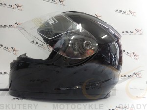kask AWINA INTEGRALNY-SZCZĘKOWY CZARNY POŁYSK