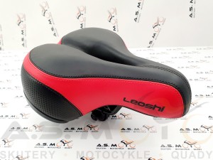 Siodełko rowerowe LEOSHI czerwono-czarne