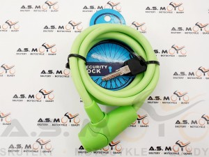 Zamknięcie rowerowe SILIKONOWE  Leoshi na kluczyk zielone 