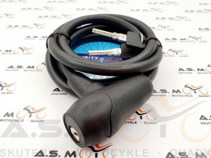 Zamknięcie rowerowe SILIKONOWE Leoshi na kluczyk CZARNE