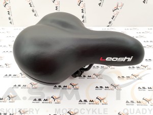 Siodełko rowerowe Leoshi czarne z odblaskiem