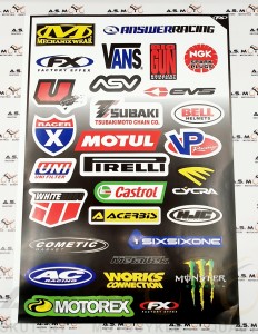 Naklejki duży arkusz Motul Castrol Pirelli NGK