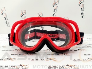 Gogle VCan motocyklowe czerwone Cross Quad