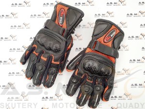 Rękawice motocyklowe ZAH-2003 czarno pomarańczowe rozmiar XXL