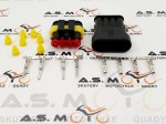Kostka złącze 4 stykowe Euro z uszczelkami Skuter Motocykl Quad komplet
