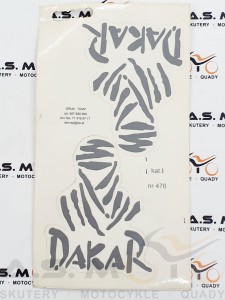 NAKLEJKA DAKAR szara