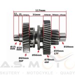 Wałek pośredni Quad ATV Fuxin 150 GY6 duży z przesuwką