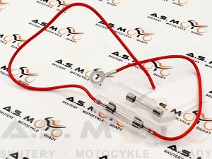 Oprawa obudowa bezpiecznika z przewodem,  2 szt. bezpieczników 