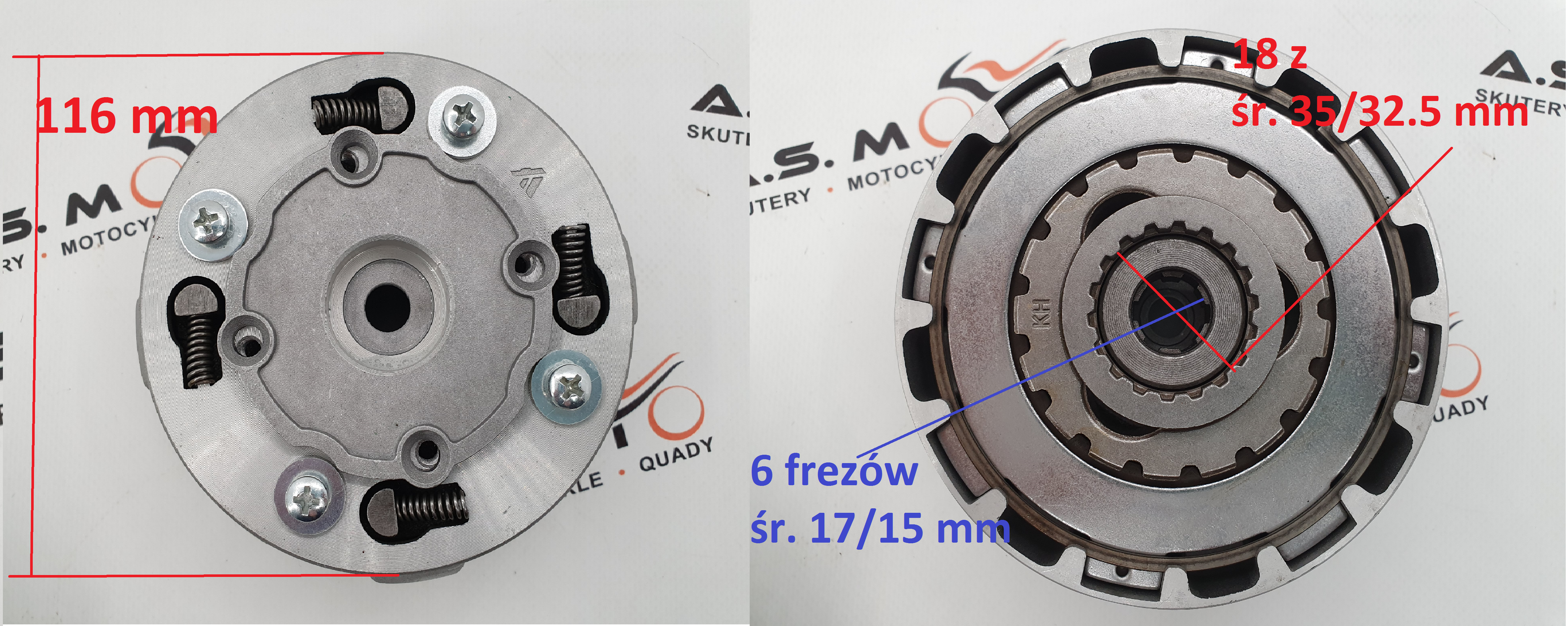 sprzęgło atv 110 18 zębów